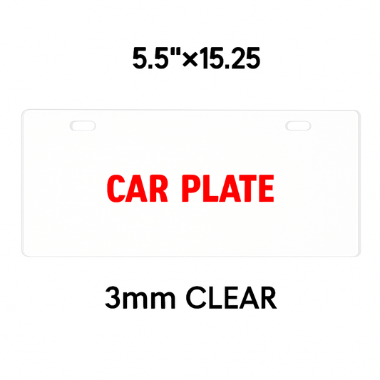 CAR PLATE 5.5"x15.25" 3mm