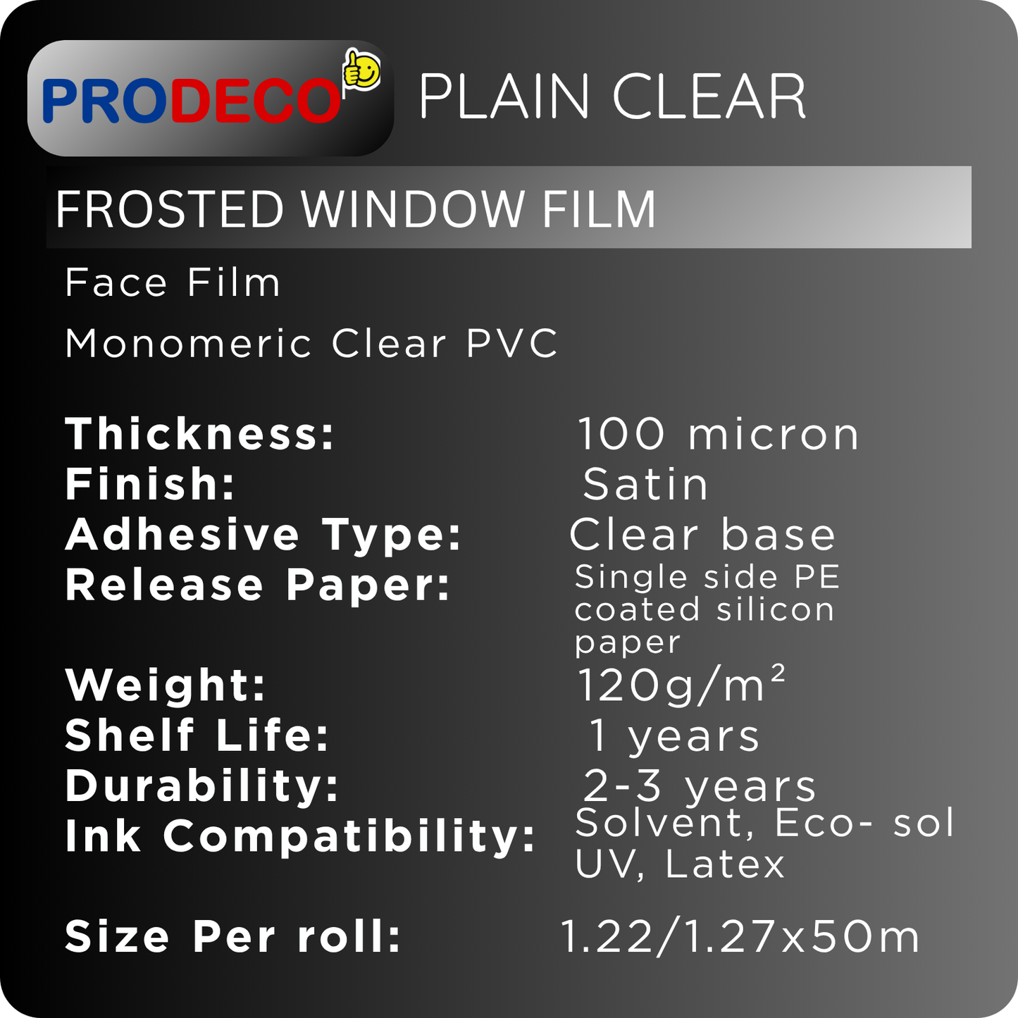 PRODECO PLAIN CLEAR