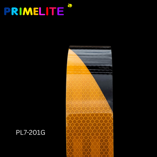 PL6 REFLECTIVE TAPE (BLACK/YELLOW) SLANT