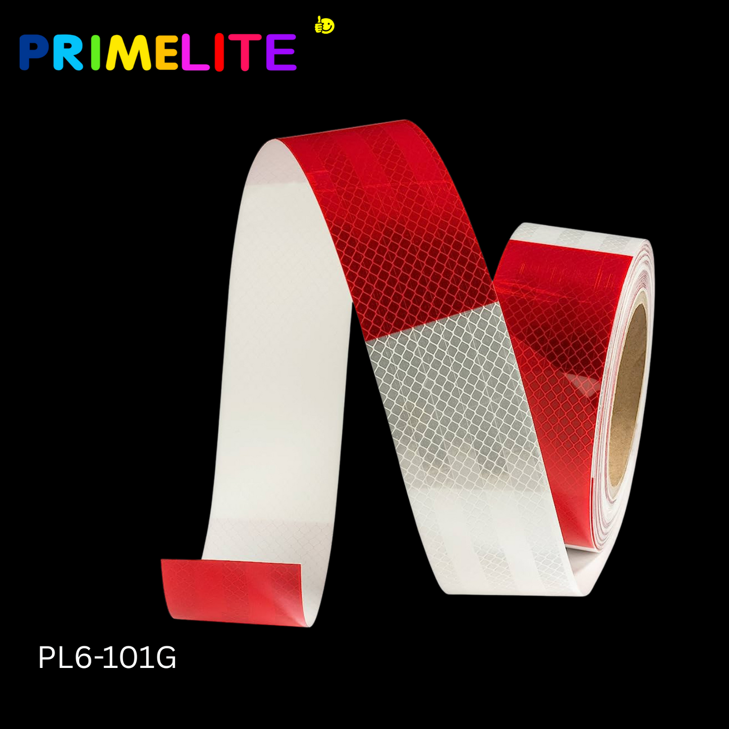 PL6 REFLECTIVE TAPE (RED,WHITE) STRAIGHT