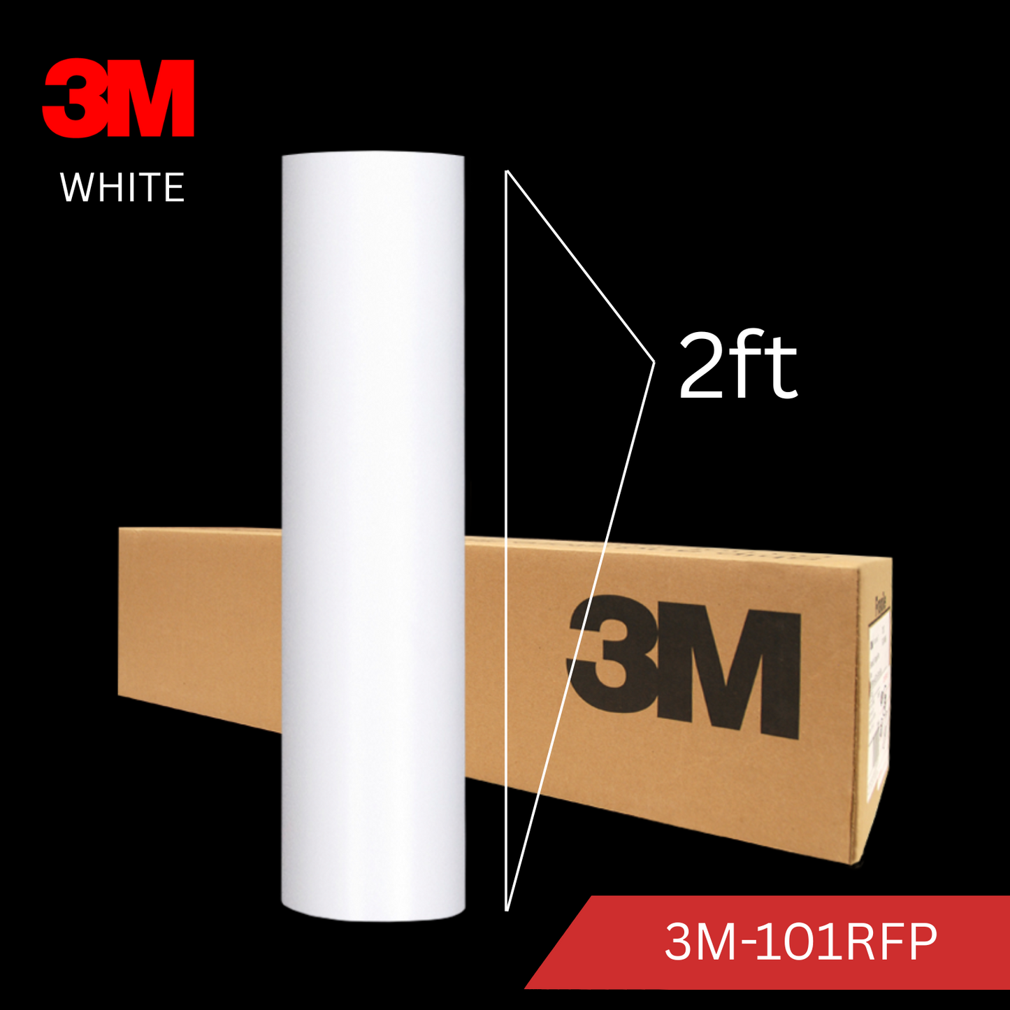 2ft. 3M REFLECTIVE WHITE