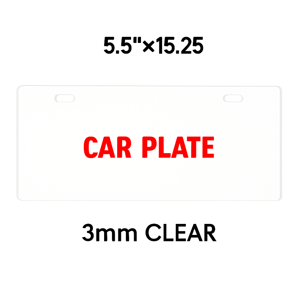 CAR PLATE 5.5"x15.25" 3mm