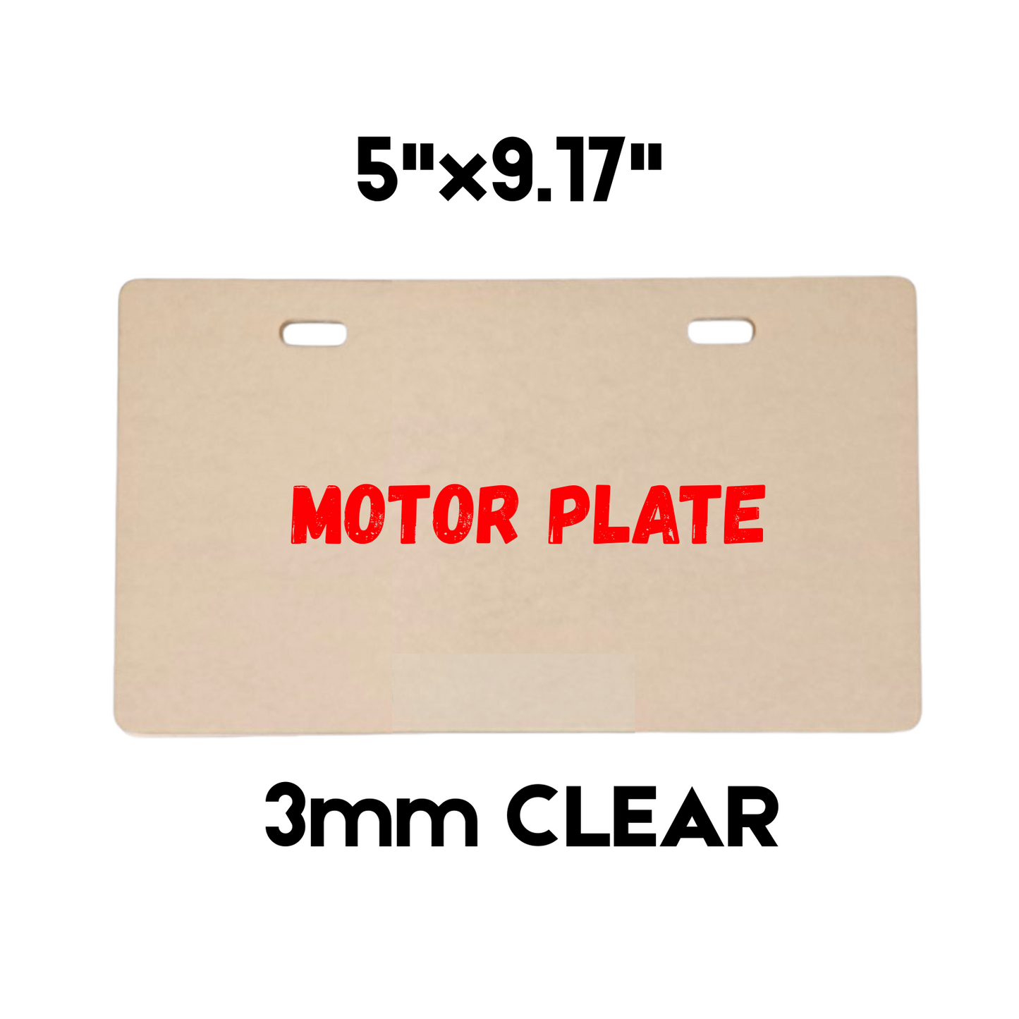 NEW MOTOR PLATE 5"x9.17" 3mm