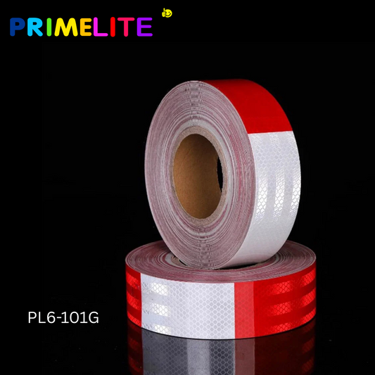 PL6 REFLECTIVE TAPE (RED,WHITE) STRAIGHT