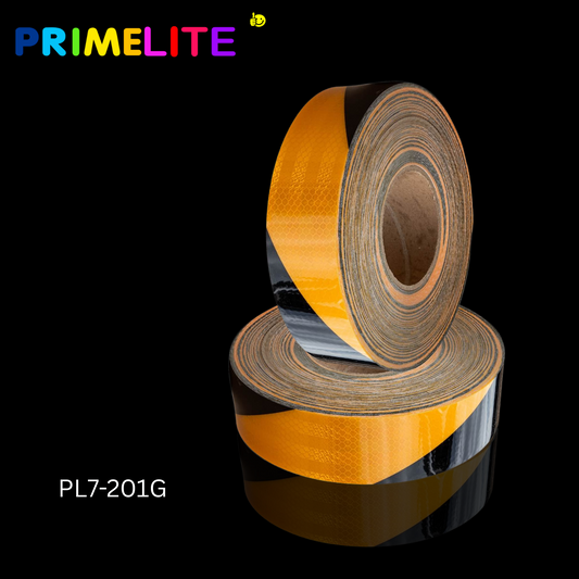 PL6 REFLECTIVE TAPE (BLACK/YELLOW) SLANT