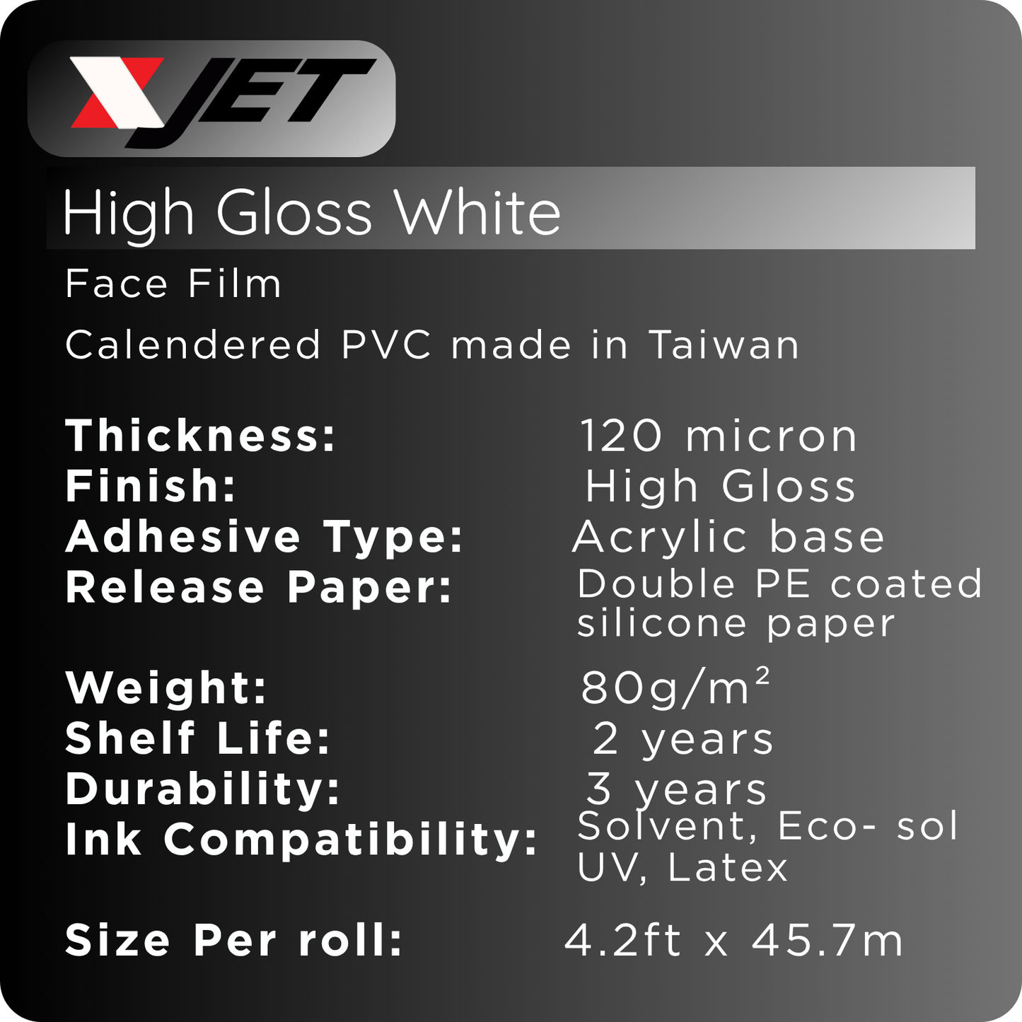 XJET HIGH GLOSS WHITE