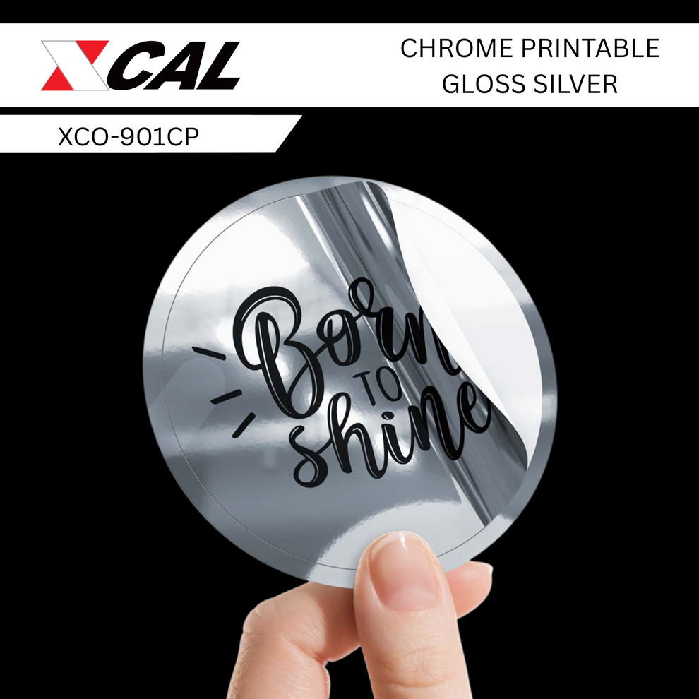 XCAL CHROME PRINTABLE SILVER – Stickershop